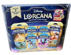 Disney Lorcana Trading Card Game 2 Decks 4 Booster Packs 1 Promo Card SEALED - Image 1