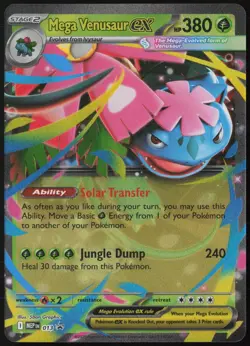 Mega Venusaur ex 013 Holo Promo ME: Mega Evolution Promo Pokemon Near Mint - Image 1
