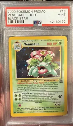 VENUSAUR 2000 POKEMON PROMO BLACK STAR #13 HOLO PSA MINT 9 Graded Card - Image 1