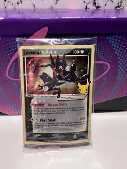 SEALED Pokemon Greninja Gold Star Holo Promo Black Star SWSH144 Celebrations - Image 1