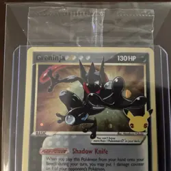 SEALED Pokemon Greninja Gold Star Holo Promo Black Star SWSH144 Celebrations - Image 3