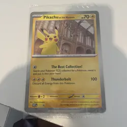 Pikachu At The Museum - Sealed Jumbo Promo Pokemon Card - Image 1