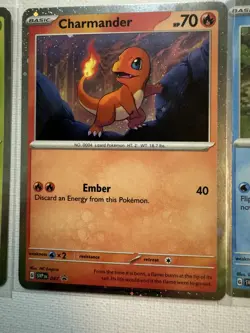 Pokemon 151 Promo Starter Cards Charmander, Squirtle, and Bulbasaur Cosmos Holo - Image 3