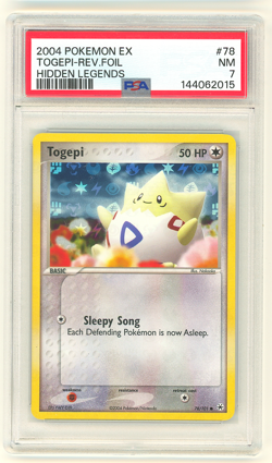 2004 POKEMON EX HIDDEN LEGENDS #78 TOGEPI-REV.FOIL PSA 7 FRESHLY GRADED - Image 1