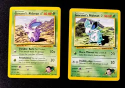 Pokemon TCG WoTC Giovanni's Nidoran F & M 75/132 Gym Challenge Vintage Rare NM - Image 1