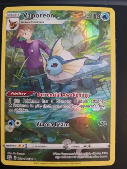 Vaporeon TG02/TG30 Brilliant Stars Trainer Gallery Full Art Holo Pokemon NM - Image 1