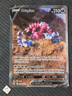 Drapion V GG49/GG70 - Crown Zenith Galarian Gallery Pokemon TCG NM Yuka Morii - Image 1