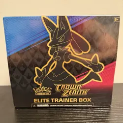 Pokemon Crown Zenith Elite Trainer Box ETB Factory Sealed Lucario Sword Shield - Image 1