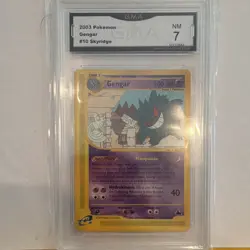 Nintendo Gengar 10/UU Skyridge Holo Rare EN Pokemon TCG GMA 7 Graded 2003 - Image 1