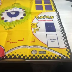 Vintage Pokemon 1999 Wizards of the Coast Cloth 2 Player Cloth Play-Mat 26”x 28” - Image 3