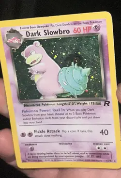 Pokemon Team Rocket DARK SLOWBRO Holo Rare # 12/82 LP - Image 1