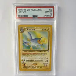 Pokemon TCG Lanturn 32/64 Neo Revelation Unlimited Regular Uncommon 80 HP PSA 10 - Image 1