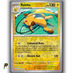 Pokemon Temporal Forces Raichu 052/162 Reverse Holo Common NM - Image 1
