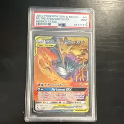 Pokemon 2019 Hidden Fates Moltres & Zapdos & Articuno GX 44/68 PSA 9 - Image 1