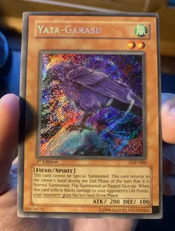 Yugioh Yata-Garasu Legacy of Darkness Secret Rare Holo 1st LOD-000 NM - Image 1