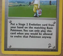 Pokemon Breeder 105/130 Rare Non-Holo Base 2 Set Pokemon Trainer Card LP - Image 3