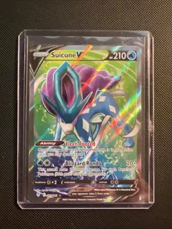 Pokemon TCG Suicune v Evolving Skies Holo Ultra Rare Card 173/203 NM - Image 1
