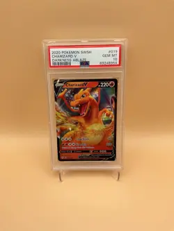 Pokemon 2020 Charizard V 019/189 SWSH Darkness Ablaze Graded Card PSA 10 MINT - Image 1