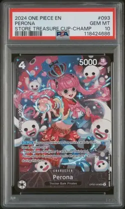 Perona Store Treasure Cup 2024 OP06-093 One Piece Promotion Cards Foil PSA 10 - Image 1