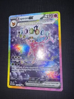 Espeon EX 155/131 Prismatic Evolutions Holo Card English, Near Mint Condition - Image 1