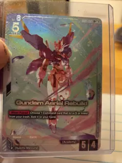 Gundam Aerial Rebuild Alternate Art Foil - GD01-067 LR+ NM - TCG Card Game Japan - Image 1