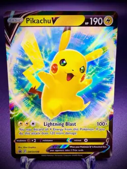 ⚡⚡Pikachu V Sword & Shield Black Star Promo Holo Pokemon TCG NM #SWSH198 ⚡⚡ - Image 1
