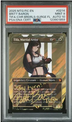 2025 MTG Final Fantasy Borderless Surge Foil #0214 Tifa Martial Artist PSA 9 - Image 1
