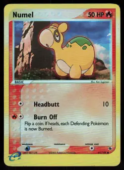 Numel 61/109 Common Ruby & Sapphire Pokemon Reverse Holo Near Mint - Image 1