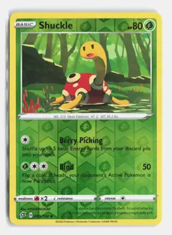 Shuckle 005/192 Uncommon Rebel Clash Reverse Holo Lightly Played - Image 1