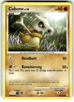Cubone 90/146 Common Legends Awakened Pokemon Lightly Played - Image 1