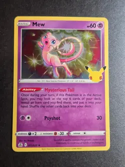 Mew 011/025 LP Celebrations Holo Rare Pokemon - Image 1
