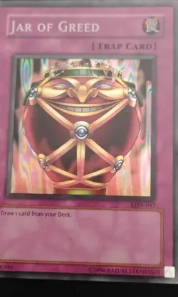 Jar of Greed LON-047 Labyrinth of Nightmare Rare Unlimited Edition Holo - Image 1