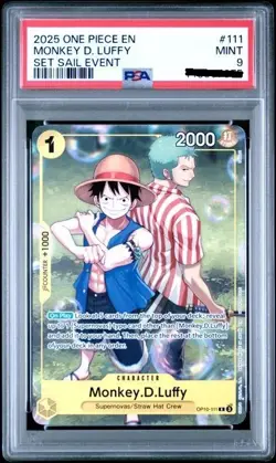 MINT - Monkey.D.Luffy (Learn Together Event - Set Sail Event) 111 OnePiece PSA 9 - Image 1
