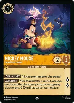 Mickey Mouse - Expedition Leader 26/204 Non-Foil Wilds Unknown Disney Lorcana - Image 1