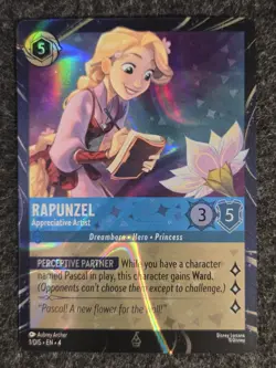 Disney Lorcana Rapunzel Appreciative Artist Enchanted Foil EN Promo - Image 2