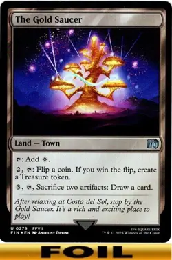 1x - The Gold Saucer - FOIL - (Town) - Final Fantasy - UC NM MTG - Image 1