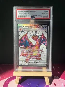 2023 Pokemon TCG PSA 10 Charizard ex SVP 056 Black Star Promo Trading Card - Image 1