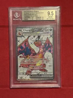 Pokemon TCG Charizard Ex SVP 056 Black Star Promo 2023 BGS 9.5 Gem mint - Image 1