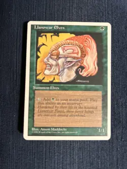 MTG Llanowar Elves 4th Edition Regular Common - Image 1