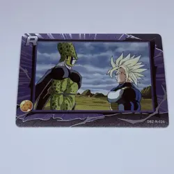 Trunks & Cell Face off - Dragon Ball Trading Card R 028 Anime Foil Art Tc5 - Image 1