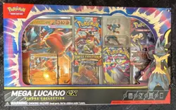 Pokemon TCG Mega Lucario EX Figure Collection Box 6 Cards English 2016 XY84 - Image 1
