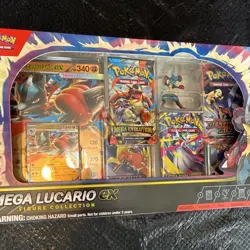 Pokemon TCG Mega Lucario EX Figure Collection Box 6 Cards English 2016 XY84 - Image 2