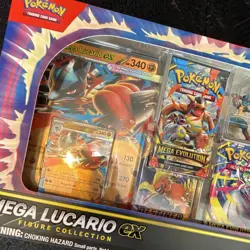 Pokemon TCG Mega Lucario EX Figure Collection Box 6 Cards English 2016 XY84 - Image 3