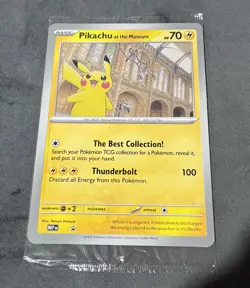 Pokemon Pikachu at the Museum Sealed Jumbo Promo Card - Image 1