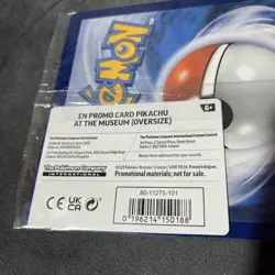 Pokemon Pikachu at the Museum Sealed Jumbo Promo Card - Image 3