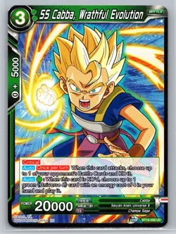 SS Cabba Wrathful Evolution BT16-059 UC Dragon Ball Super Card Game Saiyan - Image 1