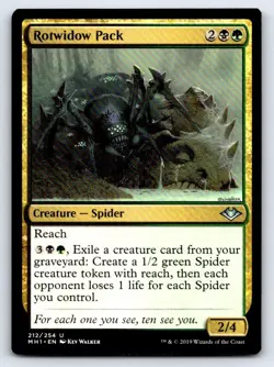 Rotwidow Pack 212 Uncommon Modern Horizons Magic: The Gathering Lightly Played - Image 1