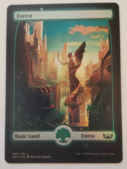 1x Forest (280) Full Art FOIL Streets of New Capenna MTG Magic the Gathering NM - Image 1