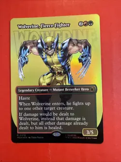 Wolverine, Fierce Fighter Borderless Foil Marvel Super Heroes Mtg Nm 0378 - Image 1