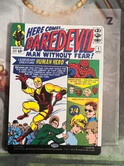 Daredevil, Man Without Fear (0398) - Foil - Borderless #2 Marvel Super Heroes - Image 1